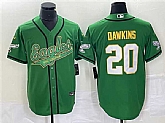 Men's Philadelphia Eagles #20 Brian Dawkins Green Gold Cool Base Baseball Stitched Jersey,baseball caps,new era cap wholesale,wholesale hats